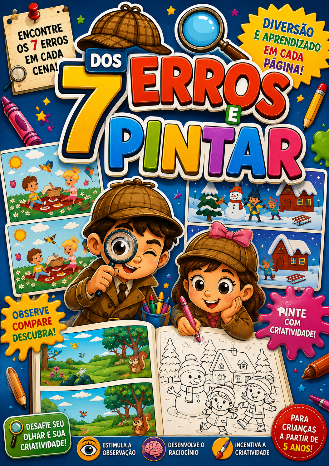Jogo dos 7 Erros e Pintar