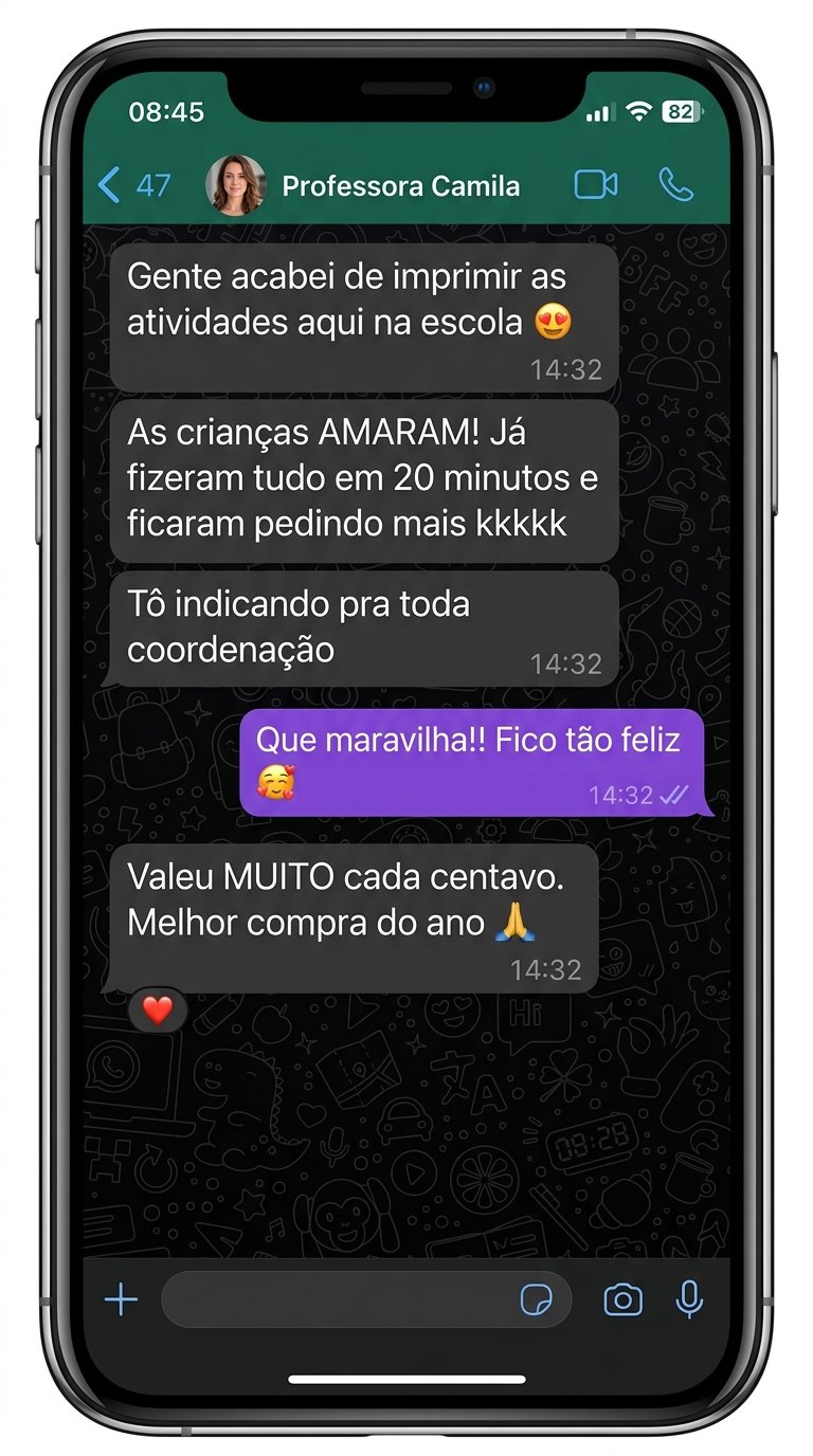 Professora Camila comentando sobre as atividades