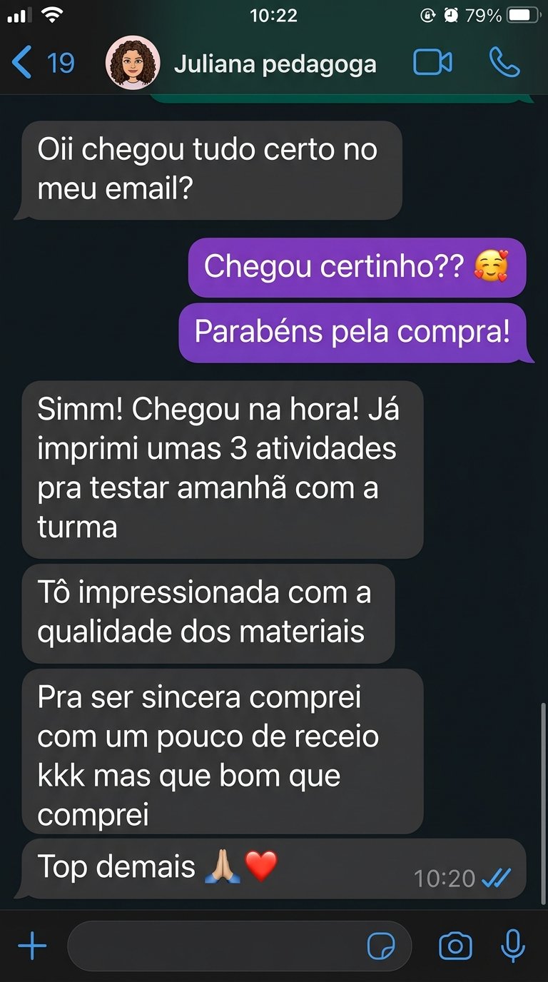 Juliana comentando sobre a qualidade do material